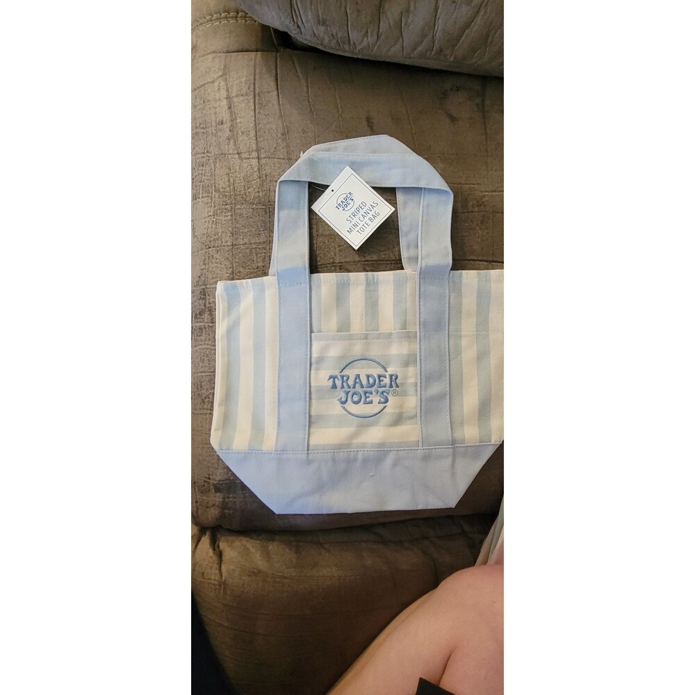 NWT Traders Joe's mini striped tote bag